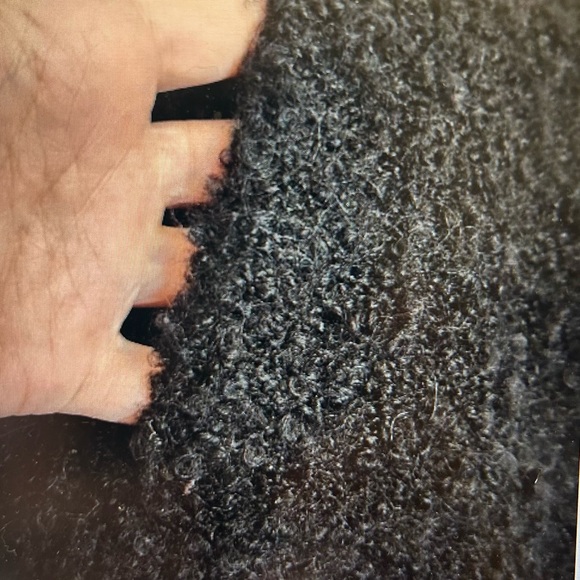 PERUVIAN LINK ALPACA COLLECTION BLACK BOUCLE KNIT CARDIGAN BLAZER JACKET SIZE S - Picture 7 of 8